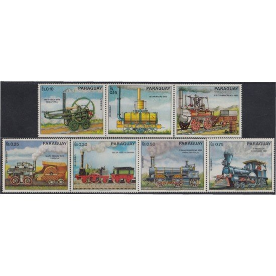 Paraguay 1204/10 1972 Locomotoras MNH Paraguay 1204/10 1972 Locomotoras MNH
