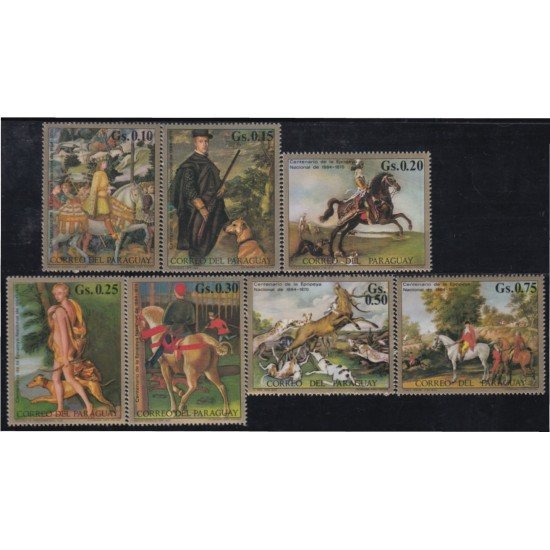Paraguay 1147/53 1971 Pinturas de temática caza MH Paraguay 1147/53 1971 Pinturas de temática caza MH