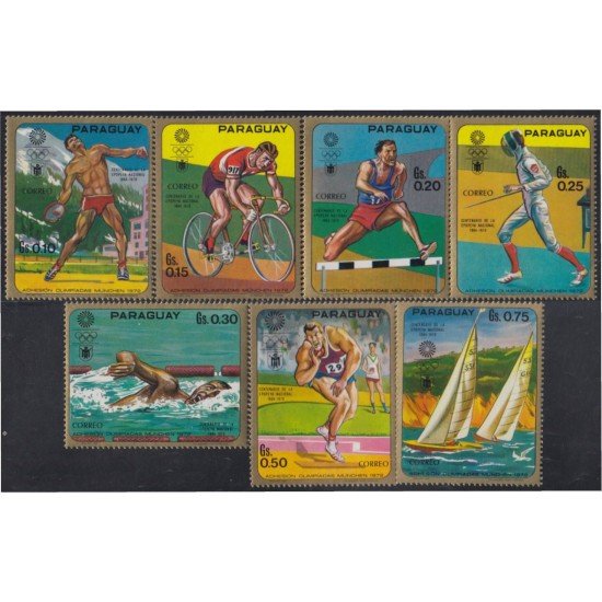 Paraguay 1057/63 1970 Preludio a los Juegos Olímpicos de Munich MH