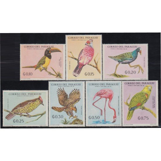 Paraguay 986/92 1969 Pájaros Birds MH Paraguay 986/92 1969 Pájaros Birds MH