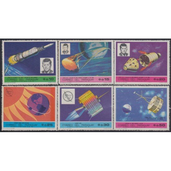 Paraguay 980/85 1969 El progreso global en el cosmos John Kennedy MH Paraguay 980/85 1969 El progreso global en el cosmos John Kennedy MH
