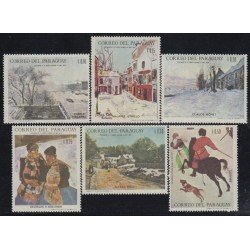 Paraguay 942/47 1968 Pinturas de escenas de Invierno MNH Paraguay 942/47 1968 Pinturas de escenas de Invierno MNH