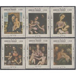 Paraguay 930/35 1967 Pinturas de Natividad MH Paraguay 930/35 1967 Pinturas de Natividad MH