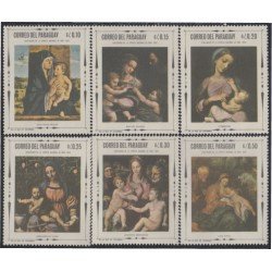 Paraguay 930/35 1967 Pinturas de Natividad MNH Paraguay 930/35 1967 Pinturas de Natividad MNH