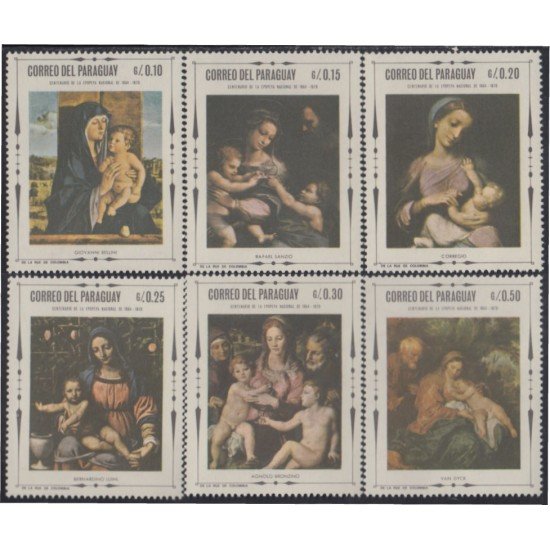 Paraguay 930/35 1967 Pinturas de Natividad MNH Paraguay 930/35 1967 Pinturas de Natividad MNH