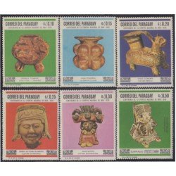 Paraguay 924/29 1967 Arte Precolombino Cerámica MH Paraguay 924/29 1967 Arte Precolombino Cerámica MH