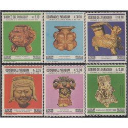 Paraguay 924/29 1967 Arte Precolombino Cerámica MNH Paraguay 924/29 1967 Arte Precolombino Cerámica MNH