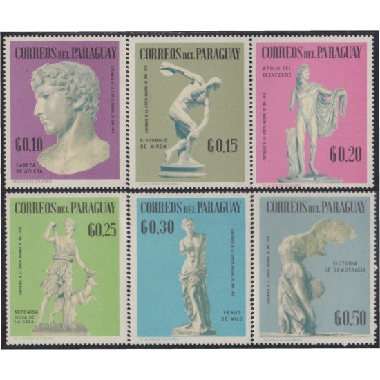 Paraguay 918/23 1967 Esculturas MNH