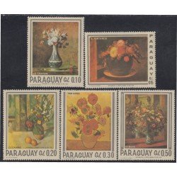 Paraguay 895/99 1967 Pinturas de Chardin Fontanesi Van Gogh MNH