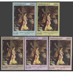 Paraguay 890/94 1967 Pinturas de Barocci MNH