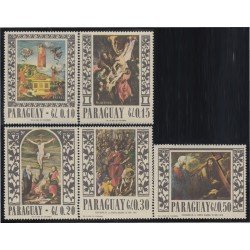 Paraguay 883/87 1967 Pinturas de Rafael y Greco MNH