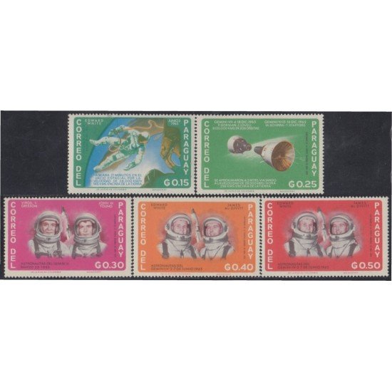 Paraguay 827/31 1966 Astronautas del Gemini MNH Paraguay 827/31 1966 Astronautas del Gemini MNH
