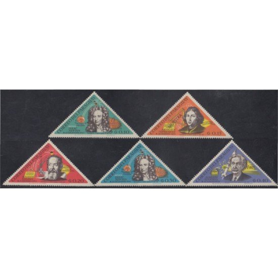 Paraguay 803/07 1965 Grandes Físicos del Mundo MNH