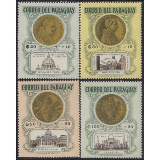 Paraguay 799/02 1965 Homenaje a Juan XIII y Pablo VI MNH Paraguay 799/02 1965 Homenaje a Juan XIII y Pablo VI MNH