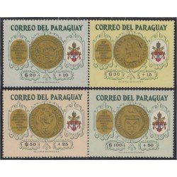 Paraguay 795/98 1965 Escudo pontificio y varias medallas MNH Paraguay 795/98 1965 Escudo pontificio y varias medallas MNH