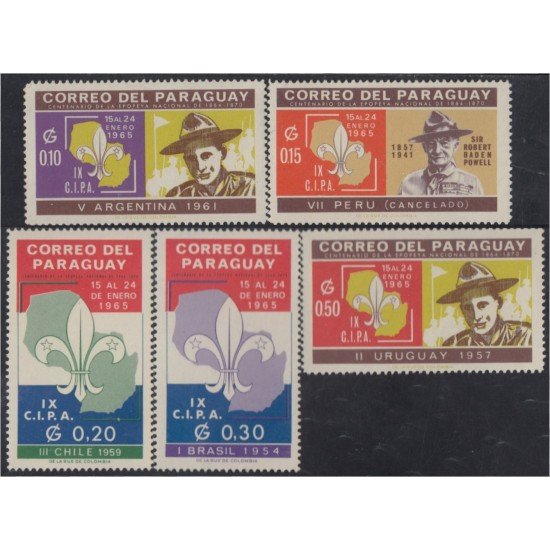 Paraguay 785/89 1965 Centenario de la Epopeya Nacional MNH Paraguay 785/89 1965 Centenario de la Epopeya Nacional MNH