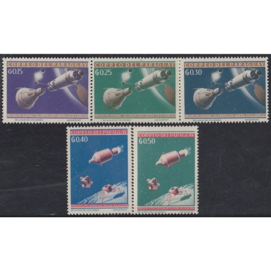 Paraguay 747/51 1964 Satélites MH Paraguay 747/51 1964 Satélites MH