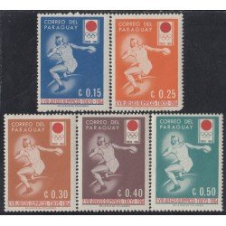 Paraguay 742/46 1964 XVIII Juegos olímpicos de Tokyo MH Paraguay 742/46 1964 XVIII Juegos olímpicos de Tokyo MH