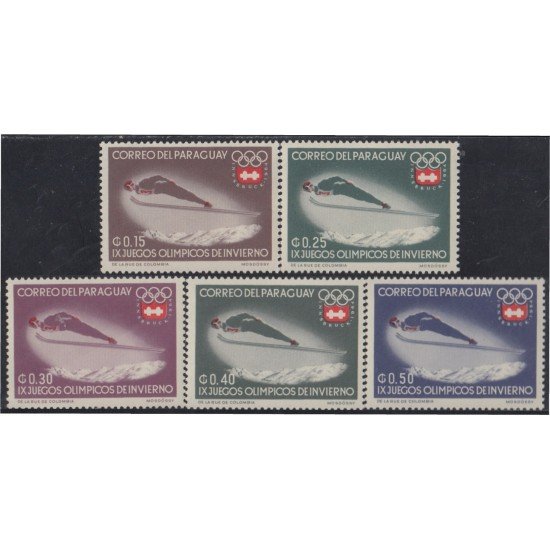 Paraguay 737/41 1963 IX Juegos olímpicos de invierno MH Paraguay 737/41 1963 IX Juegos olímpicos de invierno MH