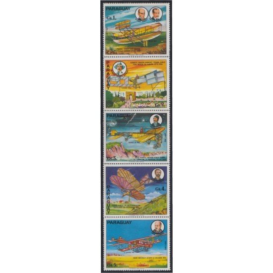 Paraguay 1574/78 1977 Historia de la aviación avión Airplane MNH Paraguay 1574/78 1977 Historia de la aviación avión Airplane MNH