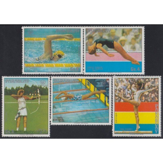Paraguay 1542/46 1976 Mujeres ganadoras en los Juegos olímpicos de Montreal MNH Paraguay 1542/46 1976 Mujeres ganadoras en los Juegos olímpicos de Montreal MNH