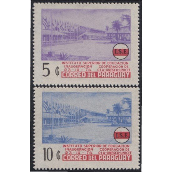 Paraguay 1495/96 1976 Instituto superior de la Educación MNH Paraguay 1495/96 1976 Instituto superior de la Educación MNH