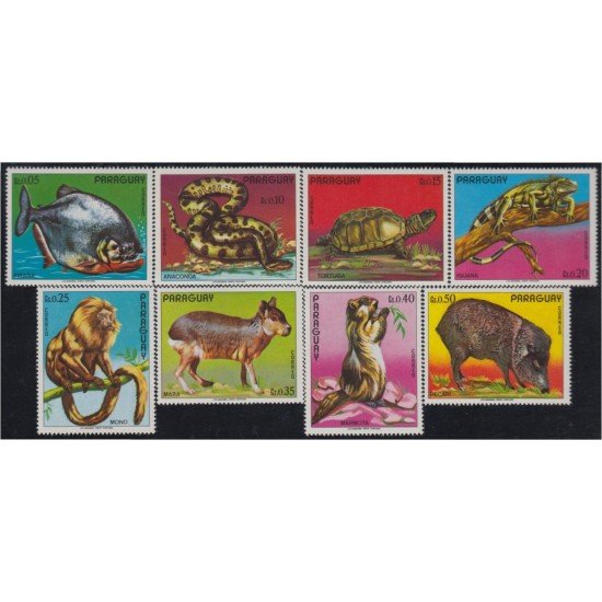 Paraguay 1435/42 1975 Fauna sudamericana MNH Paraguay 1435/42 1975 Fauna sudamericana MNH
