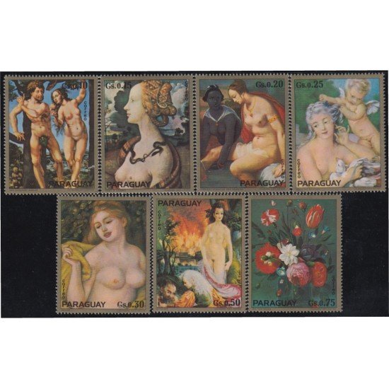 Paraguay 1381/87 1974 Pinturas mundiales MNH Paraguay 1381/87 1974 Pinturas mundiales MNH
