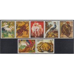 Paraguay 1246/52 1972 Pinturas de animales MH Paraguay 1246/52 1972 Pinturas de animales MH