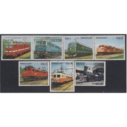 Paraguay 1828/34 1981 Trenes viejos locomotoras trains MNH Paraguay 1828/34 1981 Trenes viejos locomotoras trains MNH