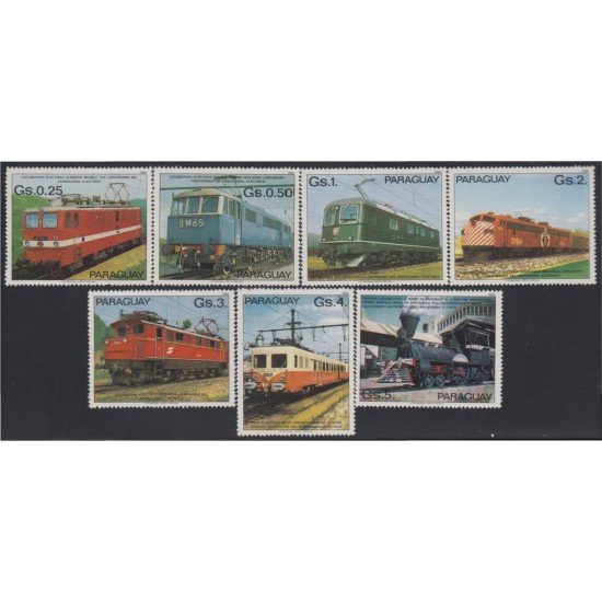 Paraguay 1828/34 1981 Trenes viejos locomotoras trains MNH Paraguay 1828/34 1981 Trenes viejos locomotoras trains MNH