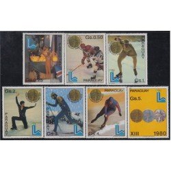 Paraguay 1821/27 1981 Ganadores de juegos olímpicos de invierno MNH Paraguay 1821/27 1981 Ganadores de juegos olímpicos de invierno MNH