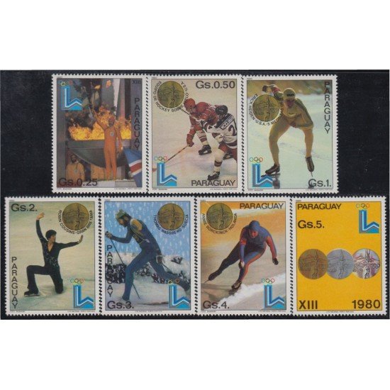 Paraguay 1821/27 1981 Ganadores de juegos olímpicos de invierno MNH Paraguay 1821/27 1981 Ganadores de juegos olímpicos de invierno MNH