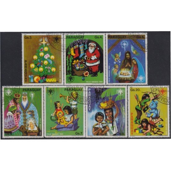 Paraguay 1770/76 1980 Navidad Christmas Año Internacional el niño usados Paraguay 1770/76 1980 Navidad Christmas Año Internacional el niño usados