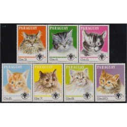 Paraguay 1742/48 1980 Gatos Cats MNH Paraguay 1742/48 1980 Gatos Cats MNH