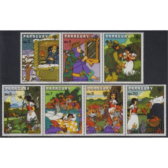 Paraguay 1668/74 1978 Blanca Nieves y los siete enanitos MNH Paraguay 1668/74 1978 Blanca Nieves y los siete enanitos MNH