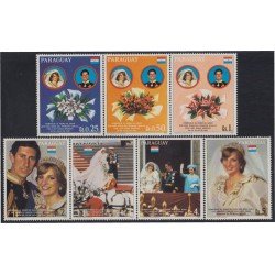 Paraguay 1904/10 1981 Boda del Príncipe Carlos y Lady Diana MNH Paraguay 1904/10 1981 Boda del Príncipe Carlos y Lady Diana MNH