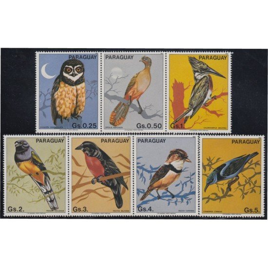 Paraguay 2049/55 1983 Pájaros Birds MNH Paraguay 2049/55 1983 Pájaros Birds MNH
