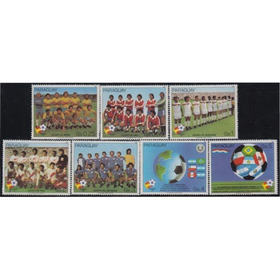 Paraguay 1945/51 1982 España 82 Copa del mundo de fútbol MNH