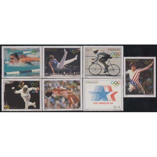 Paraguay 2137/43 1984 Juegos olímpicos de Los Ángeles MNH Paraguay 2137/43 1984 Juegos olímpicos de Los Ángeles MNH