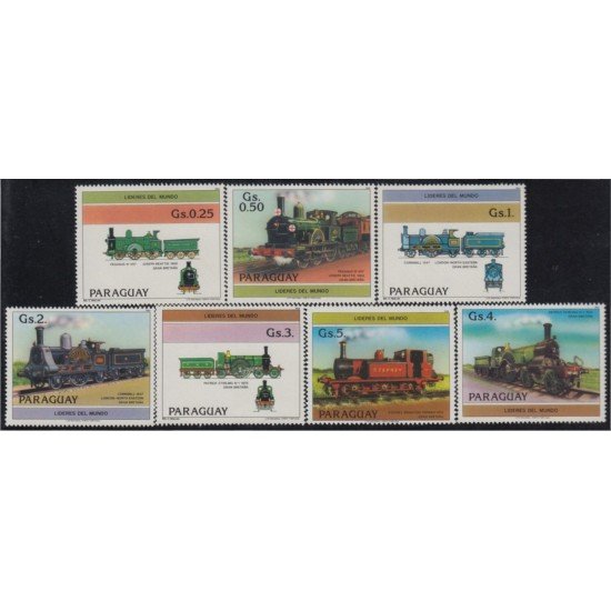 Paraguay 2108/14 1984 Trenes locomotoras trains MNH Paraguay 2108/14 1984 Trenes locomotoras trains MNH