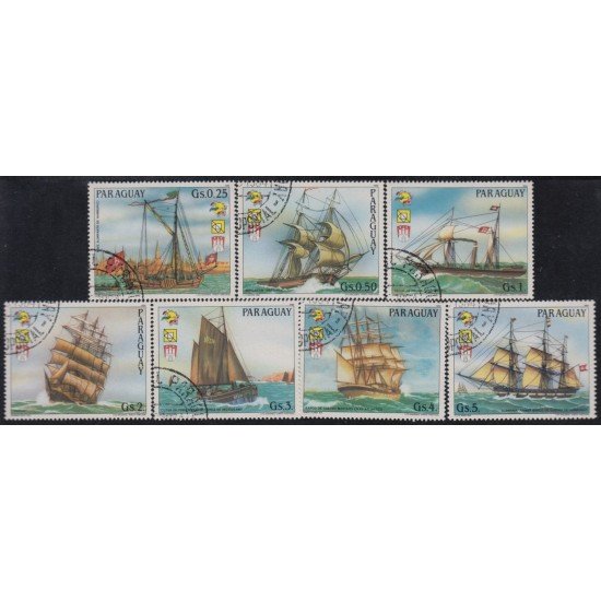 Paraguay 2101/07 1984 Barcos Boats usados Paraguay 2101/07 1984 Barcos Boats usados