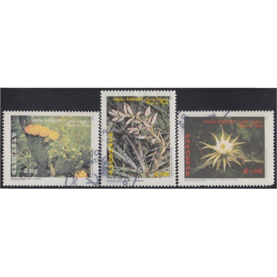 Paraguay 2724/26 1997 Protección del medio ambiente flores flowers usados Paraguay 2724/26 1997 Protección del medio ambiente flores flowers usados