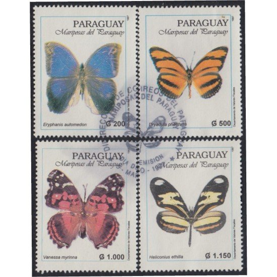 Paraguay 2716/19 1997 Mariposas Butterflies usados