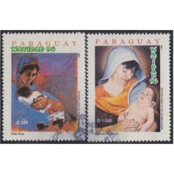 Paraguay 2714/15 1996 Navidad Chirstmas usados Paraguay 2714/15 1996 Navidad Chirstmas usados