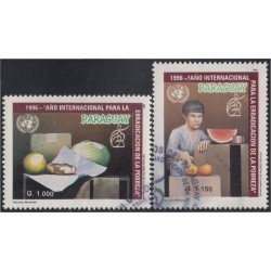 Paraguay 2712/13 1996 Año Internacional para la erradicación de la pobreza usados Paraguay 2712/13 1996 Año Internacional para la erradicación de la pobreza usados