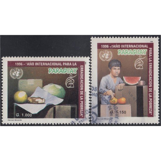 Paraguay 2712/13 1996 Año Internacional para la erradicación de la pobreza usados Paraguay 2712/13 1996 Año Internacional para la erradicación de la pobreza usados