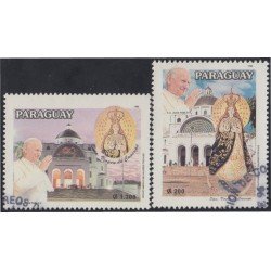 Paraguay 2708/09 1996 S.S Juan Pablo II Virgen de Caacupé usados Paraguay 2708/09 1996 S.S Juan Pablo II Virgen de Caacupé usados