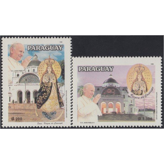 Paraguay 2708/09 1996 S.S Juan Pablo II Virgen de Caacupé MNH