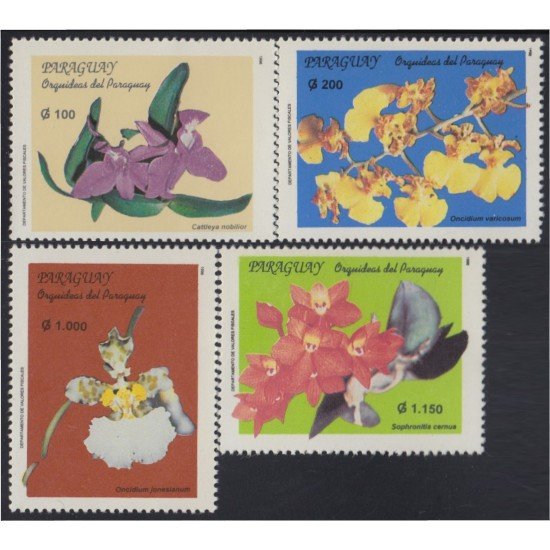 Paraguay 2700/03 1996 Flores flowers Orquídeas de Paraguay MNH